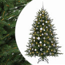 vidaXL Műkarácsonyfa gömbbel 240 cm 300 LED Meleg fehér PVC és fém