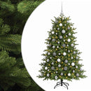 vidaXL Műkarácsonyfa gömbbel 210 cm 300 LED Meleg fehér PVC és fém