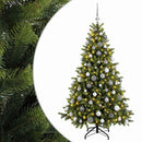 vidaXL Műkarácsonyfa gömbbel 180 cm 300 LED Meleg fehér PVC és fém