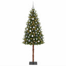 vidaXL Műfenyő gömbökkel 180 cm 300 LED Meleg fehér PVC és fém Zöld