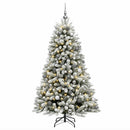 vidaXL Műfenyő gömbökkel 180 cm 300 LED Meleg fehér PVC és fém