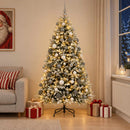 vidaXL Műfenyő gömbökkel 180 cm 300 LED Meleg fehér PVC és fém