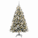 vidaXL Műfenyő gömbökkel 240 cm 300 LED Meleg fehér PVC és fém