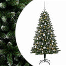 vidaXL Műfenyő gömbökkel 210 cm 300 LED Meleg fehér PVC és fém