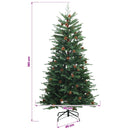 vidaXL Műanyag Hajtogatós Karácsonyfa 180 cm 300 LED Meleg fehér