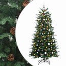 vidaXL Műanyag Hajtogatós Karácsonyfa 240 cm 300 LED Meleg fehér