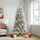 vidaXL Műanyag Hajtogatós Karácsonyfa 240 cm 300 LED Meleg fehér