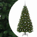 vidaXL Műkarácsonyfa középzöld gömbökkel 240 cm 300 LED Meleg fehér