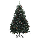 vidaXL Műfenyő gömbökkel 180 cm 300 LED Meleg fehér PVC és fém