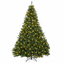 vidaXL Műanyag Hajtogatós Karácsonyfa 270 cm 600 LED Meleg fehér