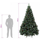 vidaXL Műanyag Hajtogatós Karácsonyfa 270 cm 300 LED Meleg fehér