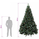 vidaXL Műanyag Hajtogatós Karácsonyfa 300 cm 600 LED Meleg fehér
