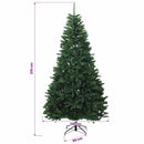 vidaXL Műkarácsonyfa középzöld gömbökkel 270 cm 600 LED Meleg fehér