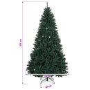 vidaXL Sötétzöld műkarácsonyfa gömbökkel 270 cm 600 LED Meleg fehér