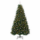 vidaXL Műkarácsonyfa középzöld gömbökkel 300 cm 600 LED Meleg fehér
