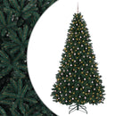 vidaXL Mű sötétzöld karácsonyfa gömbökkel 300 cm 600 LED Meleg fehér