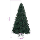 vidaXL Mű sötétzöld karácsonyfa gömbökkel 300 cm 600 LED Meleg fehér