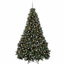 vidaXL Műfenyő díszgömbökkel, zöld 270 cm 300 LED Meleg fehér