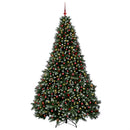 vidaXL Zöld műkarácsonyfa gömbökkel 270 cm 300 LED Meleg fehér