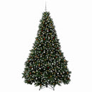vidaXL Zöld műkarácsonyfa gömbökkel 270 cm 300 LED Meleg fehér