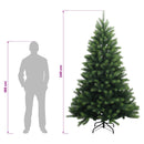vidaXL Műanyag Hajtogatós Karácsonyfa 240 cm PVC és fém Zöld