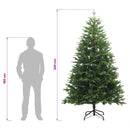 vidaXL Műanyag Hajtogatós Karácsonyfa 240 cm PVC és fém Zöld
