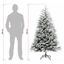 vidaXL Műanyag Hajtogatós Karácsonyfa 180 cm PVC és fém Zöld és fehér