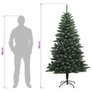 vidaXL Műanyag Hajtogatós Karácsonyfa 210 cm PVC és fém Homályosított