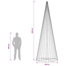 vidaXL LED Karácsonyi Fenyő 385 cm 1148 LED Meleg fehér Vas Fekete