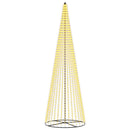 vidaXL LED Karácsonyi Fenyő 485 cm 1632 LED Meleg fehér Vas Fekete
