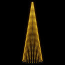 vidaXL LED Karácsonyi Fenyő 485 cm 1632 LED Meleg fehér Vas Fekete
