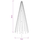 vidaXL LED Karácsonyi Fenyő 165 cm 270 LED Meleg fehér Vas Fekete