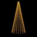 vidaXL LED Karácsonyi Fenyő 235 cm 500 LED Meleg fehér Vas Fekete