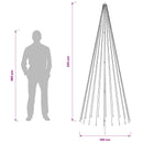 vidaXL LED Karácsonyi Fenyő 235 cm 500 LED Meleg fehér Vas Fekete