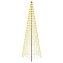 vidaXL LED Karácsonyi Fenyő 285 cm 744 LED Meleg fehér Vas Fekete