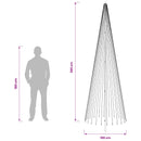 vidaXL LED Karácsonyi Fenyő 285 cm 744 LED Meleg fehér Vas Fekete