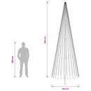 vidaXL LED Karácsonyi Fenyő 385 cm 1148 LED Meleg fehér Vas Fekete