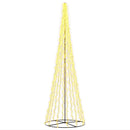 vidaXL LED Karácsonyi Fenyő 485 cm 3000 LED Meleg fehér Acél Fekete