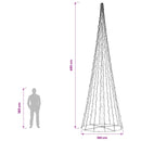 vidaXL LED Karácsonyi Fenyő 485 cm 3000 LED Meleg fehér Acél Fekete
