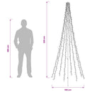 vidaXL LED Karácsonyi Fenyő 235 cm 1000 LED Meleg fehér Acél Fekete
