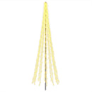 vidaXL LED Karácsonyi Fenyő 485 cm 3000 LED Meleg fehér Acél Fekete