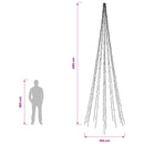 vidaXL LED Karácsonyi Fenyő 485 cm 3000 LED Meleg fehér Acél Fekete