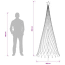 vidaXL LED Karácsonyi Fenyő 250 cm 290 LED Hideg fehér Vas Fekete