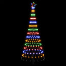 vidaXL LED Karácsonyi Fenyő 250 cm 290 LED Többszínű Vas Fekete