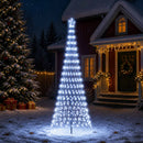 vidaXL LED Karácsonyi Fenyő 300 cm 350 LED Hideg fehér Vas Fekete