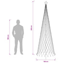 vidaXL LED Karácsonyi Fenyő 300 cm 350 LED Kék Vas Fekete