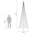 vidaXL LED Karácsonyi Fenyő 400 cm 450 LED Hideg fehér Vas Fekete
