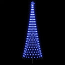 vidaXL LED Karácsonyi Fenyő 400 cm 450 LED Kék Vas Fekete