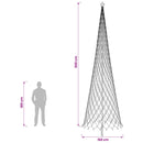vidaXL LED Karácsonyi Fenyő 500 cm 550 LED Többszínű Vas Fekete
