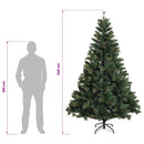 vidaXL Műanyag Hajtogatós Karácsonyfa 240 cm PVC és fém Zöld